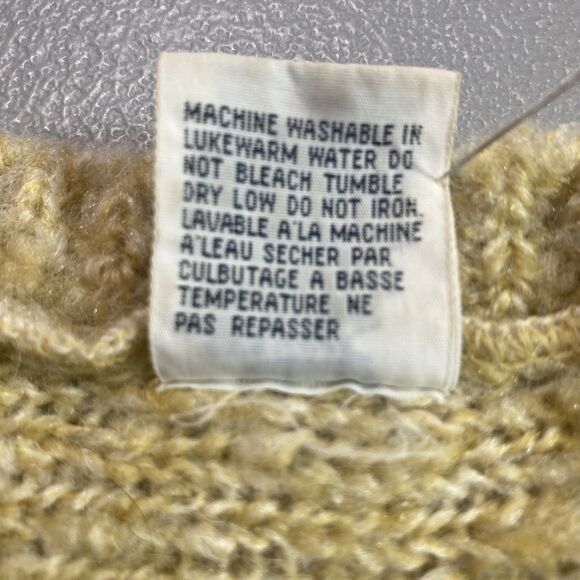 Vintage EVANS CHICAGO Sweater Wool Blend Long Sleeve Boat Neck Womens M Beige - Picture 6 of 8